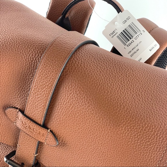 NWT COACH Hudson Backpack Leather Men’s Bag - Antique Nickel Saddle - Picture 10 of 16